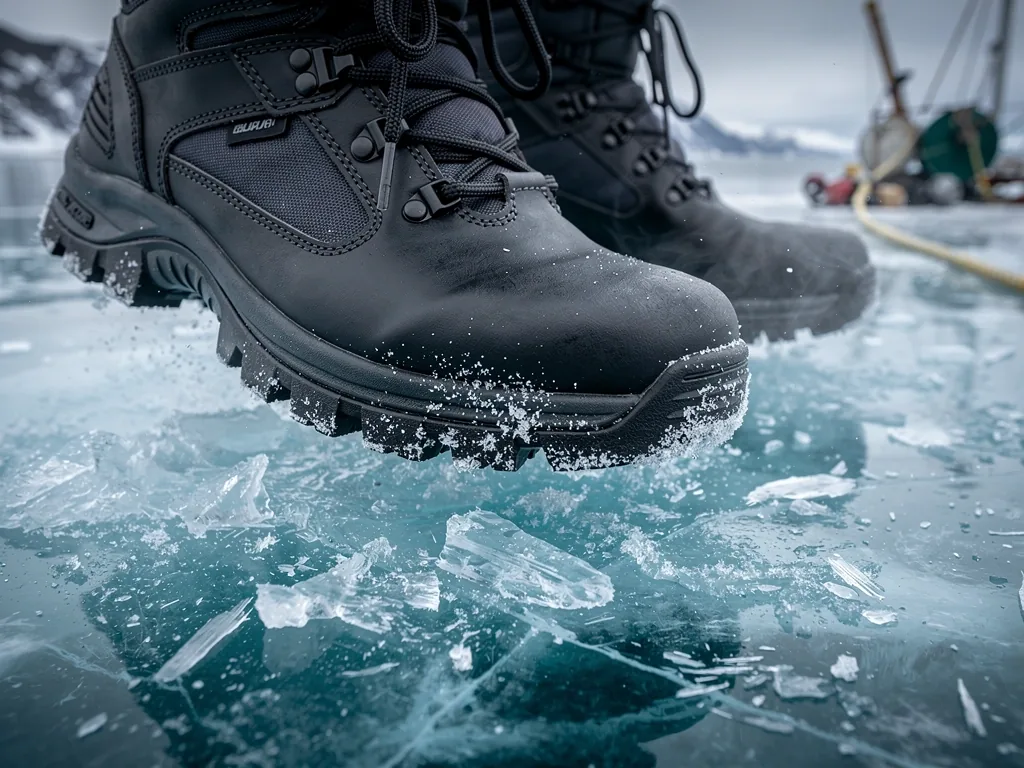 Expedition boots on ice