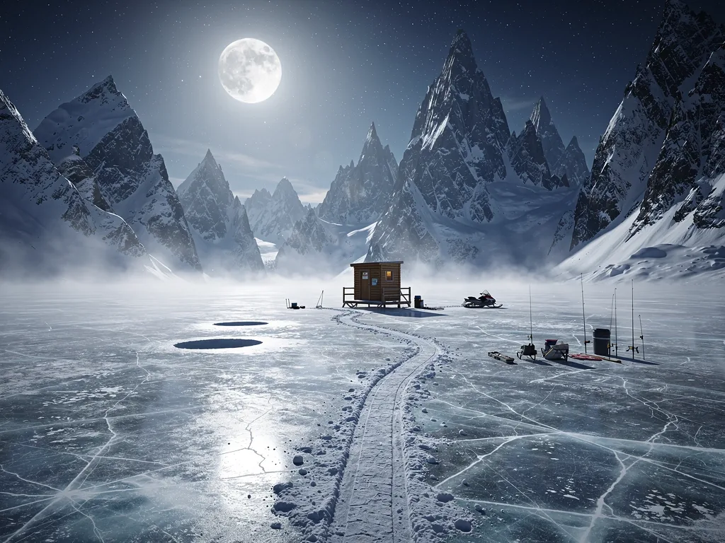 Lunar Glacial Landscape